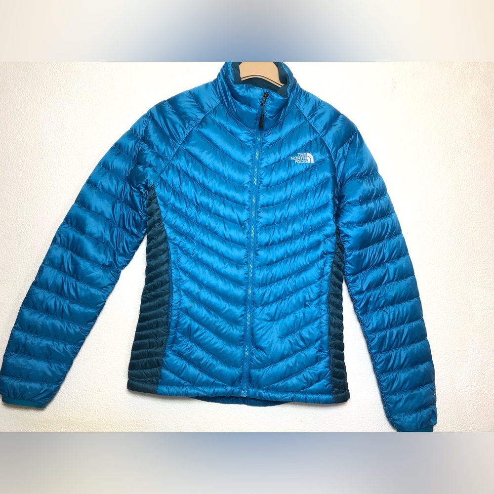 The North Face Women's 800 PRO Slim SPORTS JOGG DOWN PUFFER BLUE Jacket